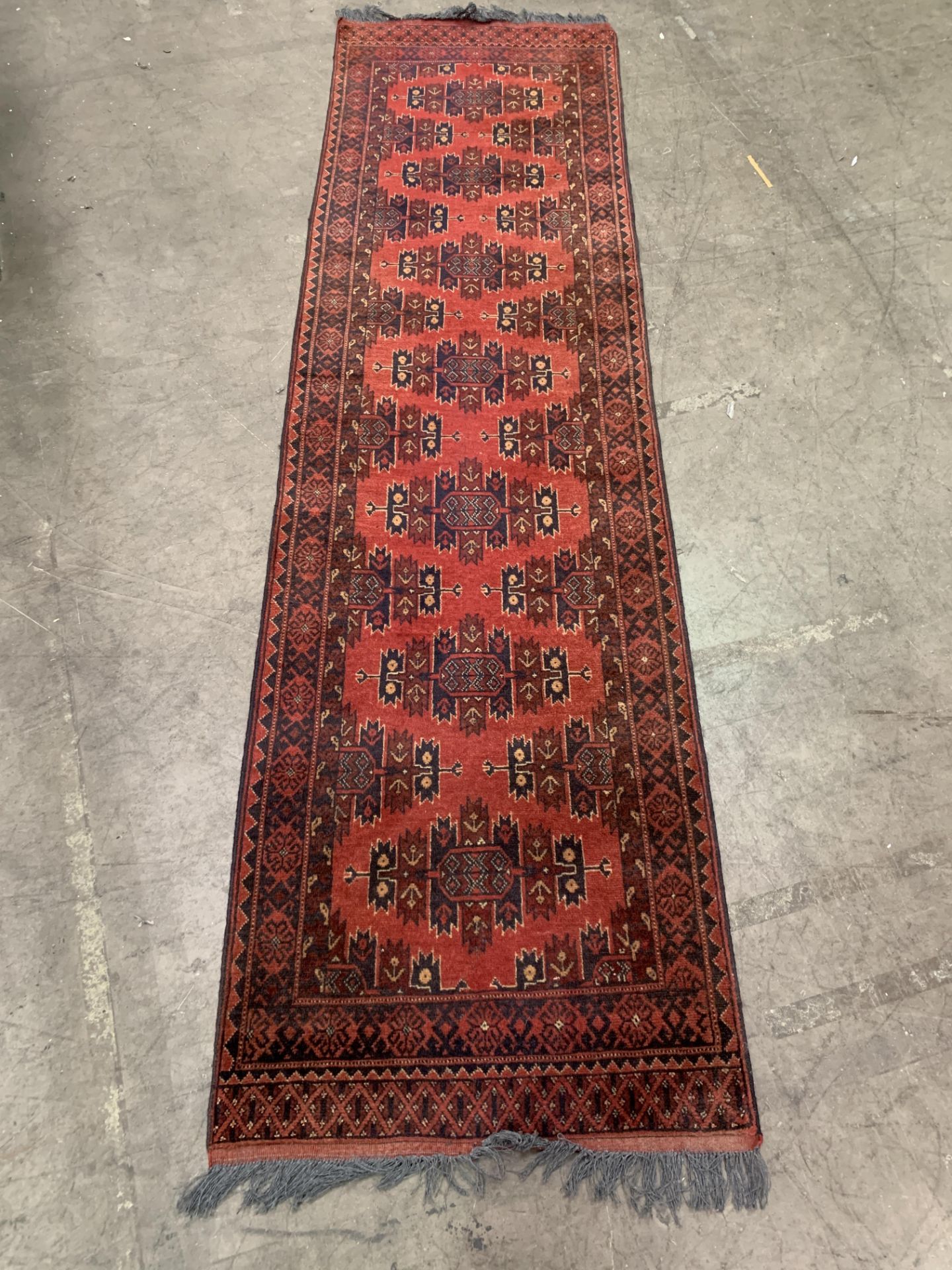 Oriental Runner with a Dark Red Ground