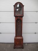 Mahogany Longcase Clock Case - No Mechanism or Face, Just Case & Hood - No door