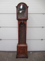 Mahogany Longcase Clock Case - No Mechanism or Face, Just Case & Hood - No door