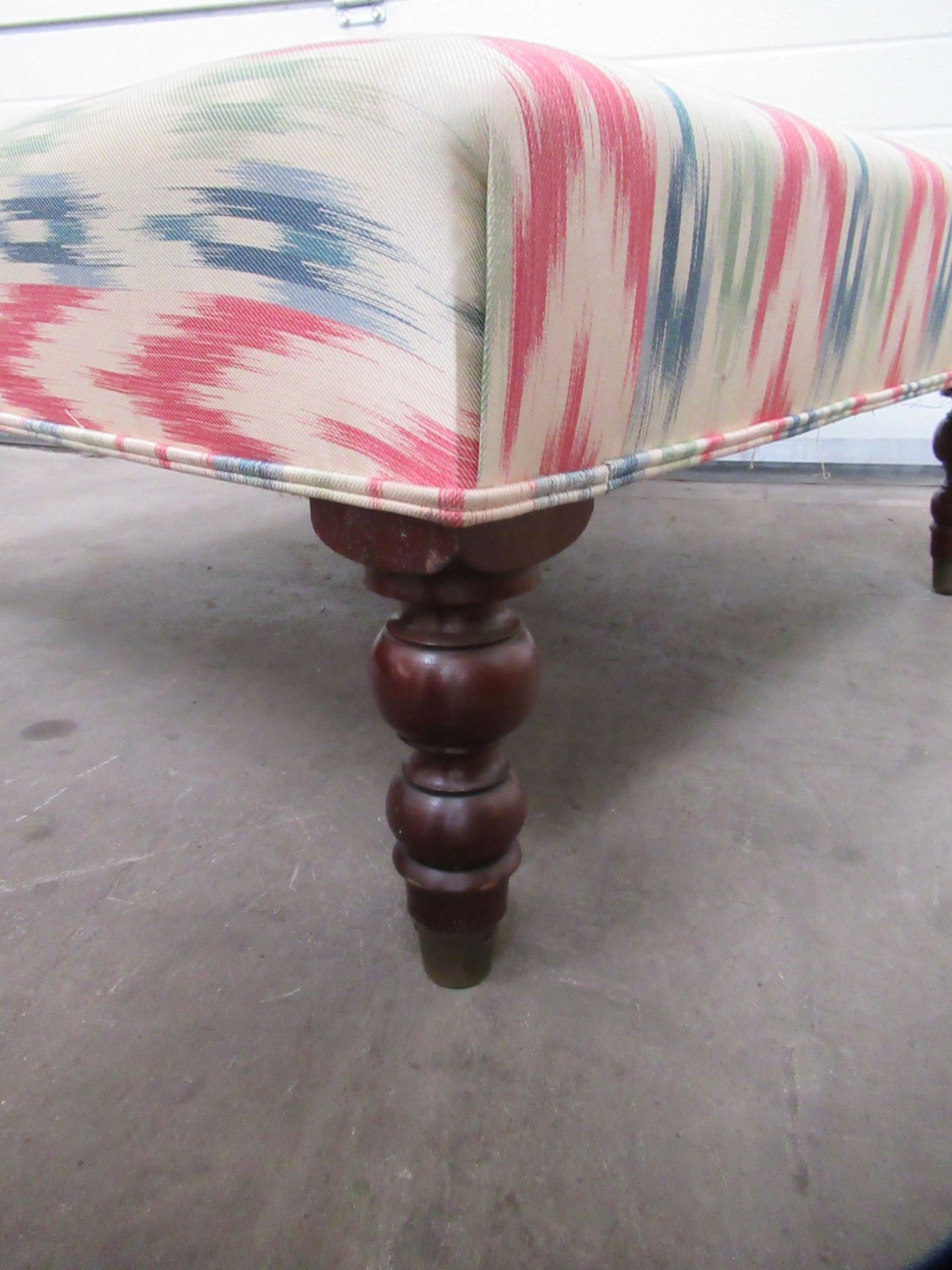 Mahogany and Upholstered Footstool - Image 3 of 3