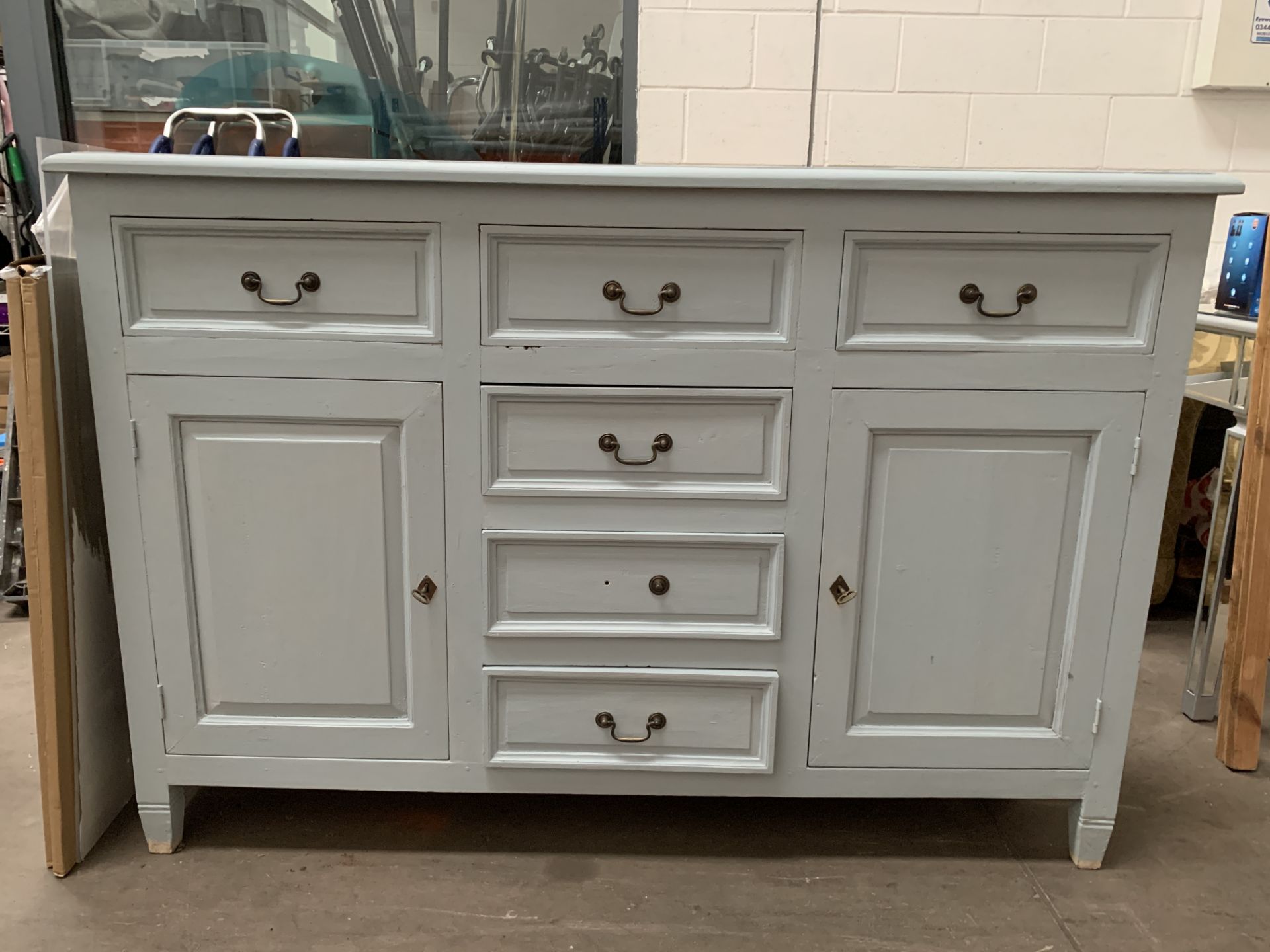 Painted Two Door Six Drawer Sideboard (1520 x 500 x 1030mm)