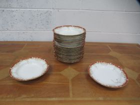 20 KPM Marked Gold Painted Dishes - some damaged