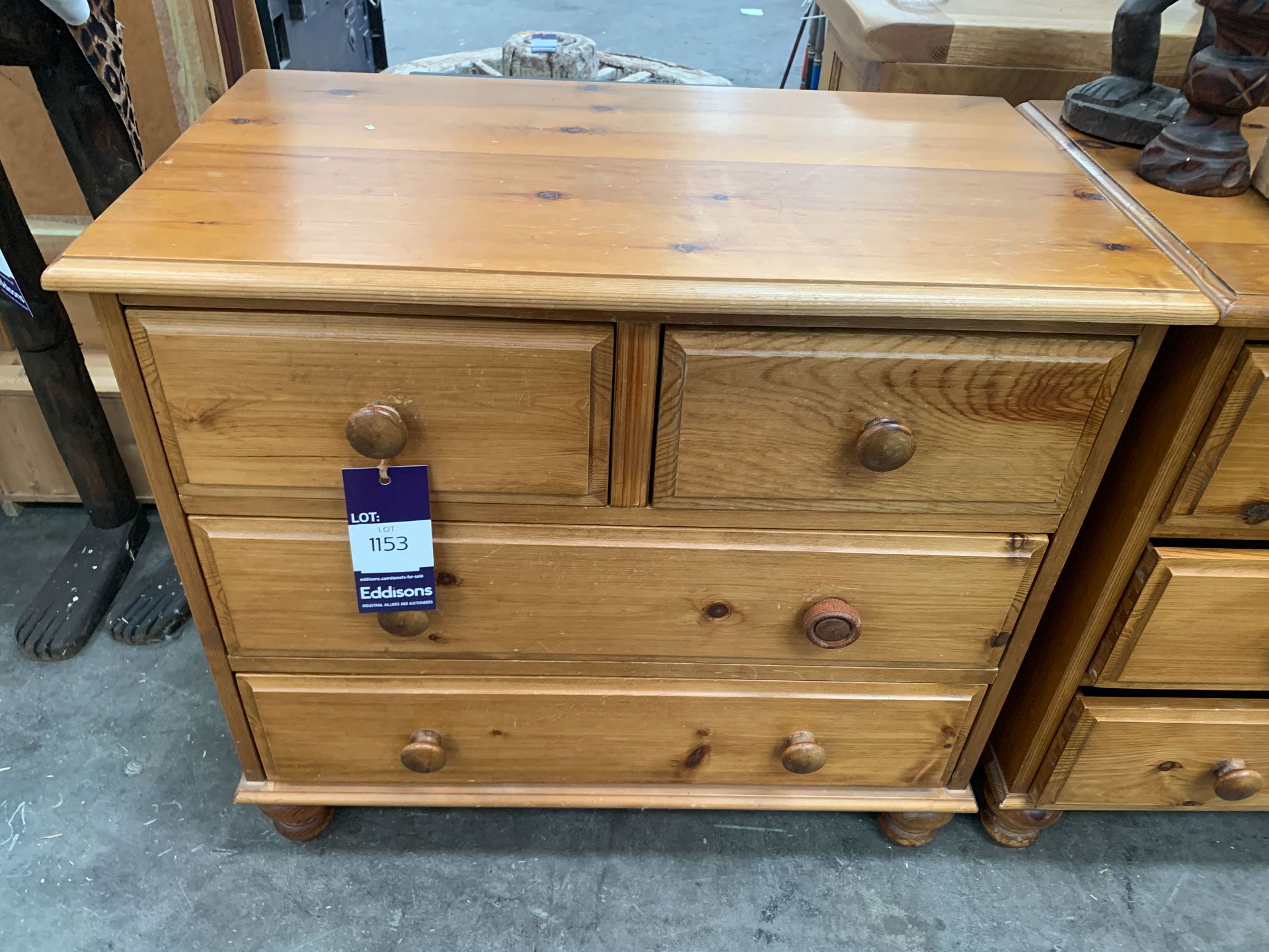 Pine Chest of 4 Drawers