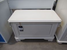 French Style Ivory 3 Drawer Bedside Chest and a matching Blanket Box