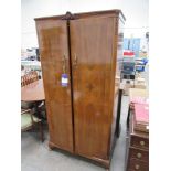 Maple Mahogany Double Door Wardrobe (96 x 58 x 184cm)