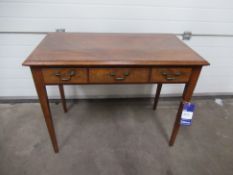 (Labelled George III c.1800) Inlaid Mahogany Side Table with Three Drawers