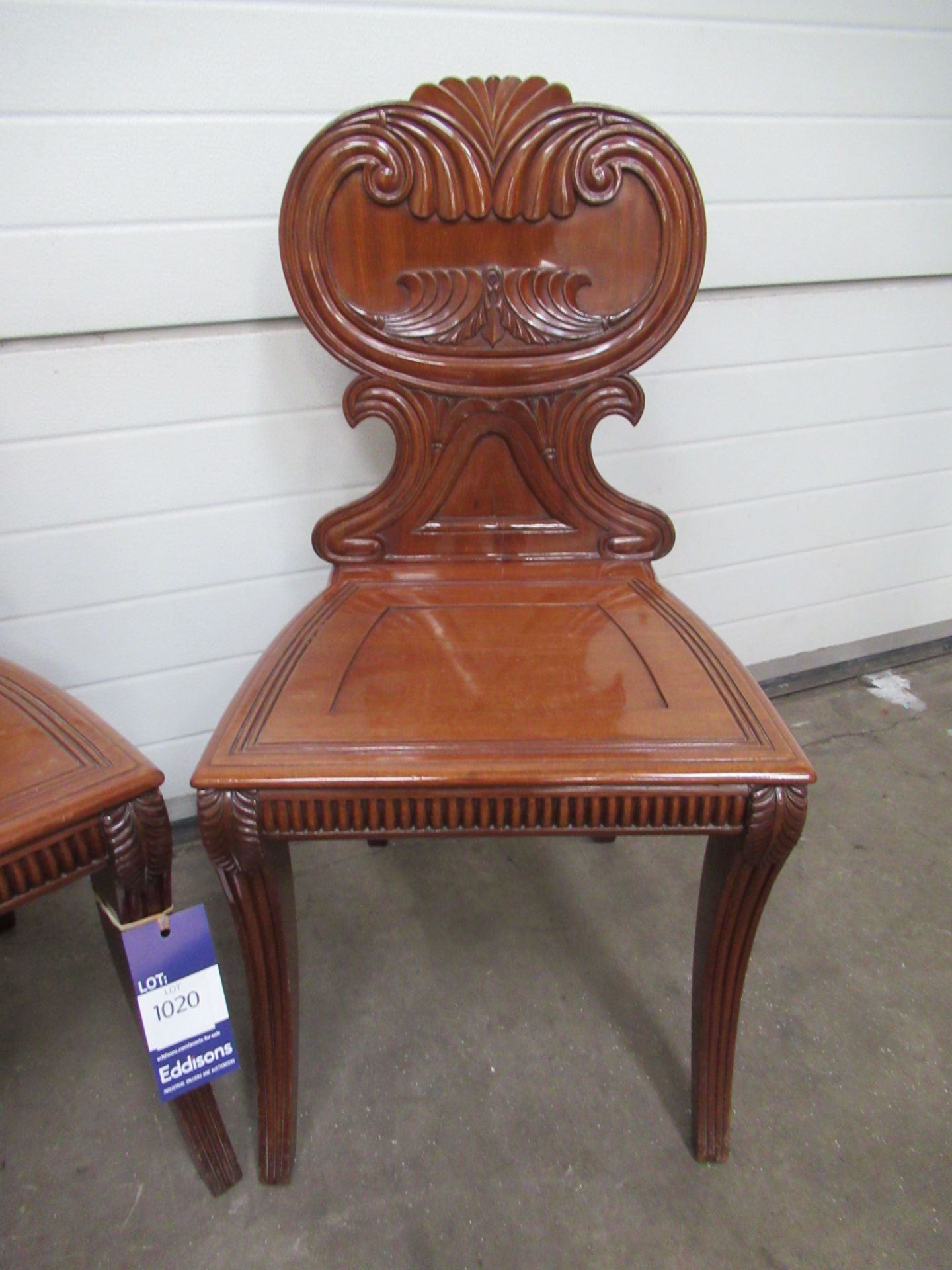 Pair of Mahogany Shieldback Hall Chairs - Image 2 of 4