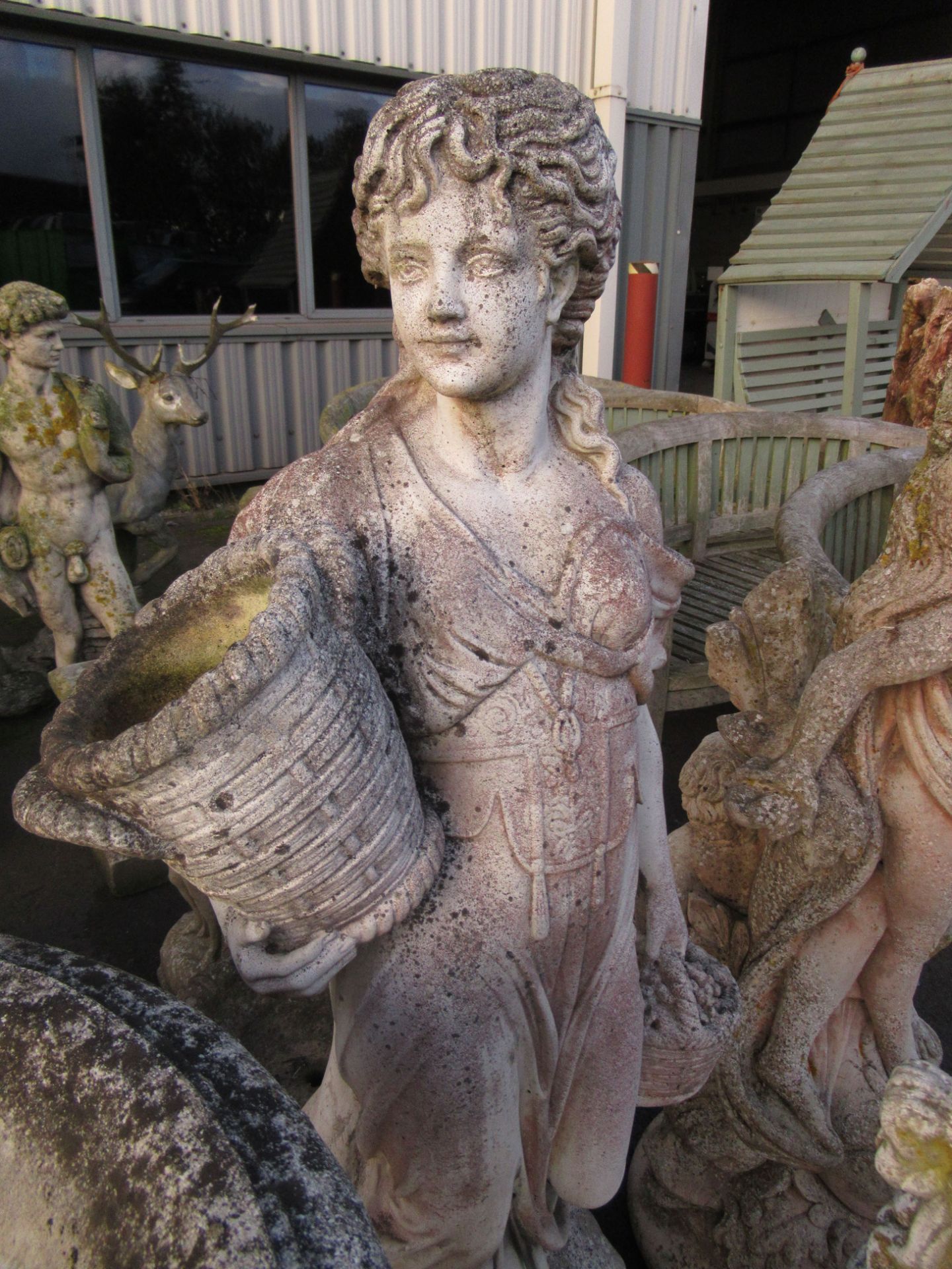 A Statue of a Lady Carrying Baskets - Image 2 of 2