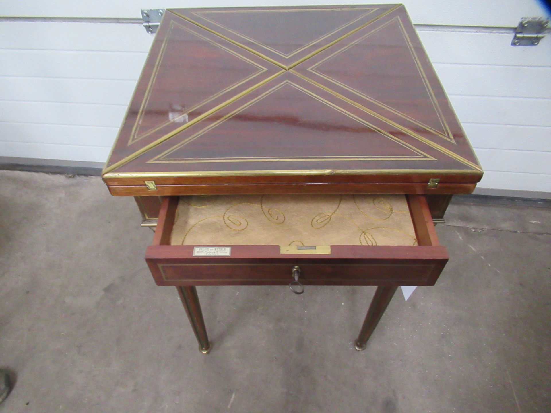 (Labelled 19th Century) Mahogany Envelope Card Table - Damaged Leg - Image 8 of 11