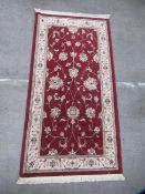 Floral Red & Cream Rug