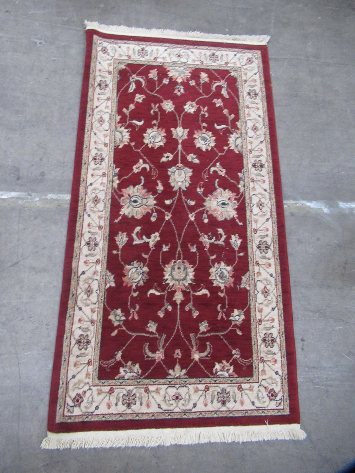 Floral Red & Cream Rug