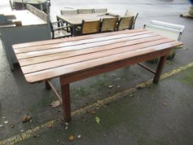 Vintage Teak Slatted Garden Table