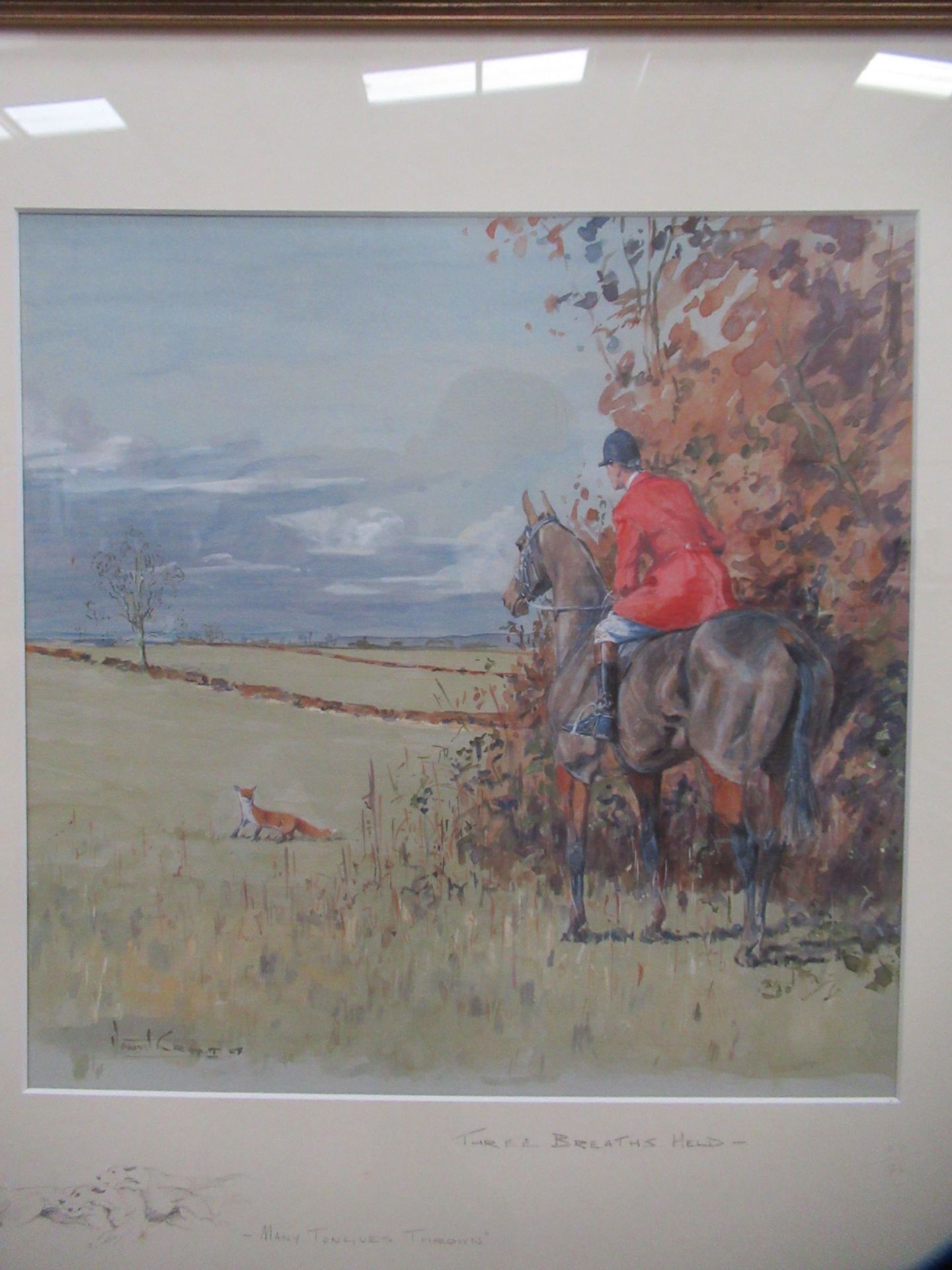 "Three Breaths Held" Signed Daniel Crane Watercolour Print - Image 2 of 3