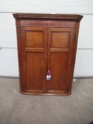 Oak Hanging Corner Cabinet