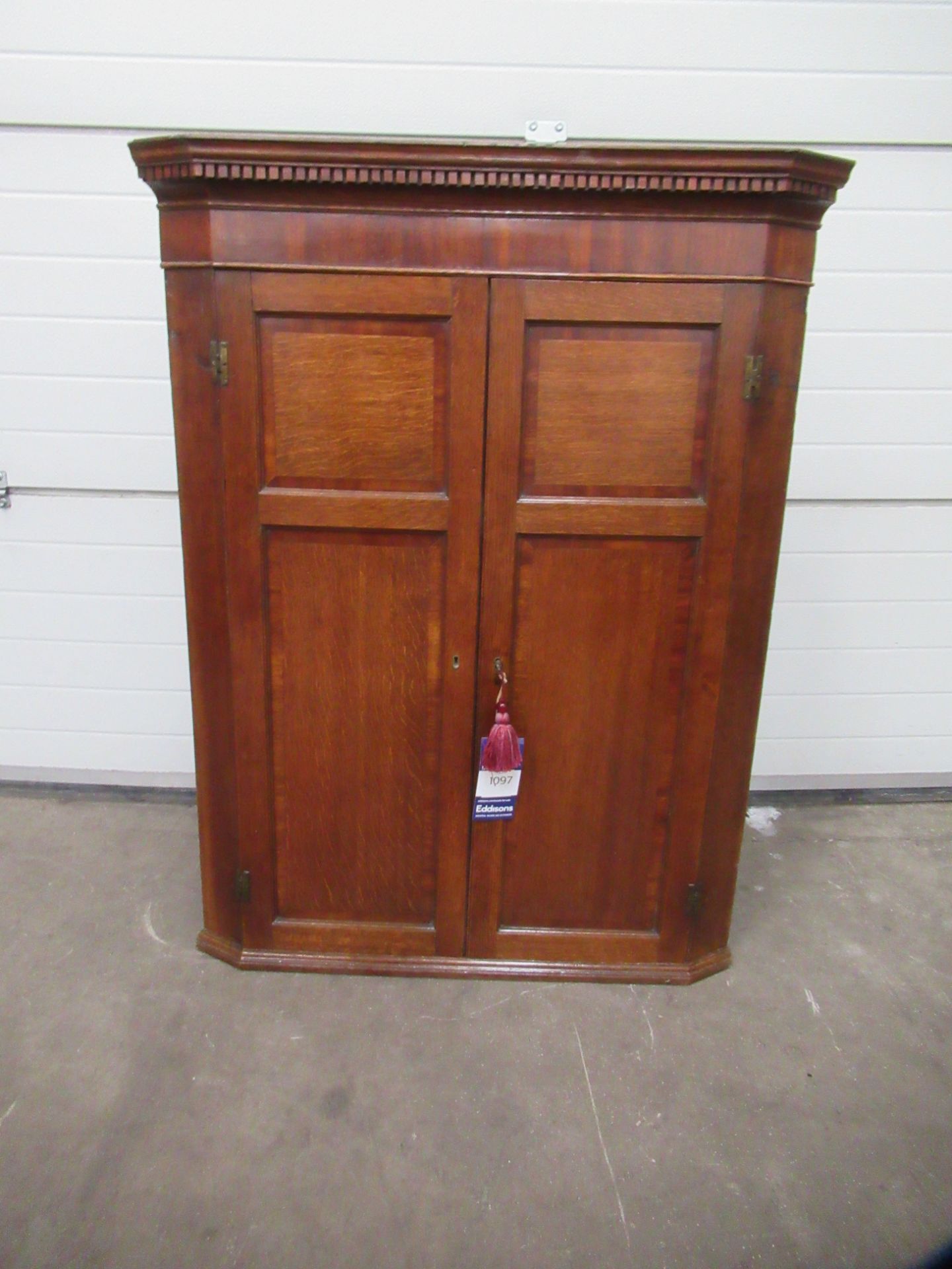 Oak Hanging Corner Cabinet