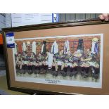 Rugby ‘9 Gentlemen after the storm’ signed framed print