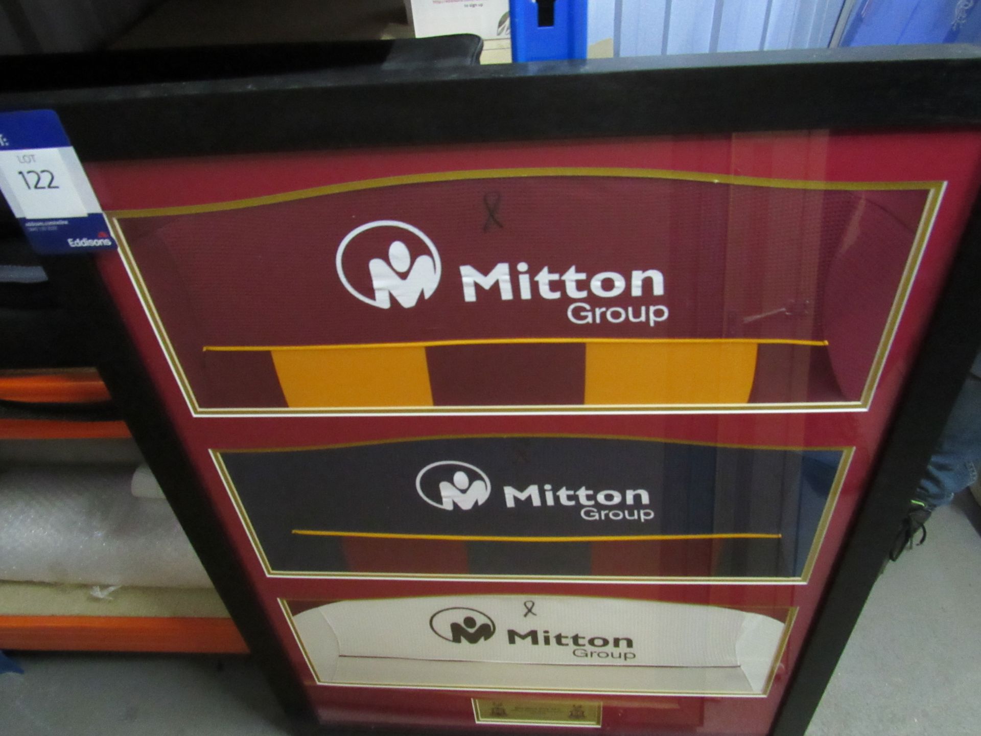 Framed Bradford City sponsor shirt display 2017/2018