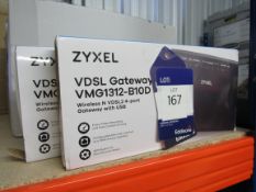 2 x ZYXEL VMG1312-B10D 4 port DSL gateway with USB