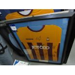 Signed framed Bradford City shirt, Bradford City vs AFC Bournemouth, August 2005