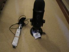 Blue Yeti USB Streaming Microphone and Logitech HD 1080P Camera with tripod