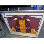 Framed and signed Bradford City shirt Richard Edgehill 2006-2007