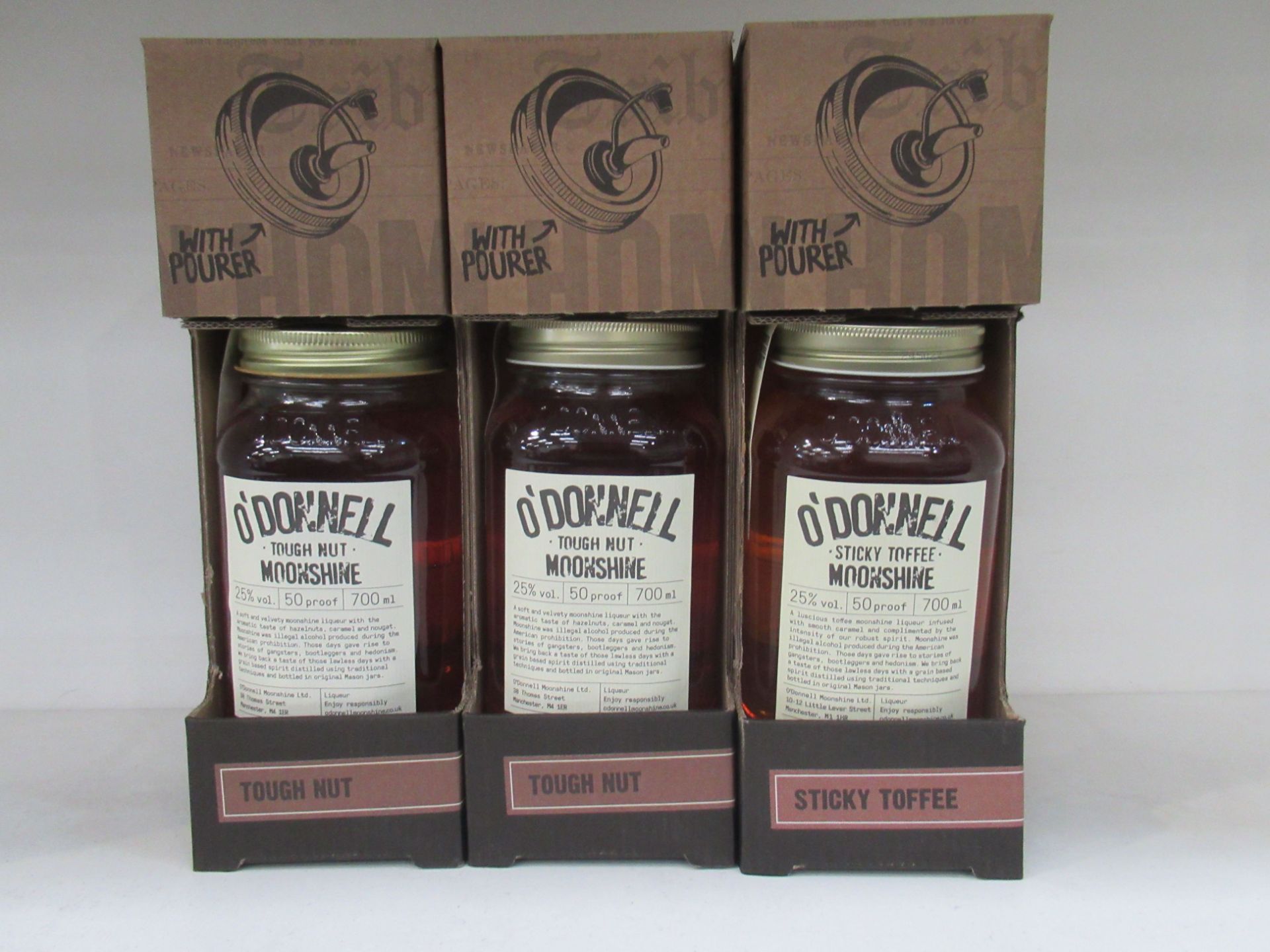 4x 700ml O'Donnell Moonshine