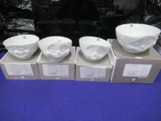 A Selection of 4 FiftyEight Products Tassen Individual Face Bowls