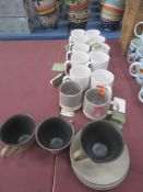 A Selection of Artisan Street Plain Tea Mugs & A Creamer Set (boxed)