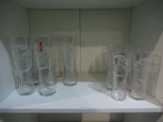 A Selection of Unboxed Peroni Marked Drinking Glasses