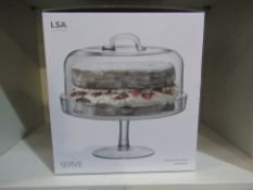 An LSA Boxed Serve Cake Stand and Dome