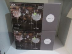 2x Boxed Sets LSA Borough of Balloon Glasses