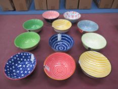 11x Individual, Unboxed Kitchen Craft Bowls
