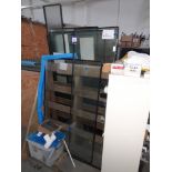 Assortment of glass panes, various sizes as lotted