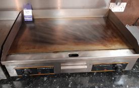 Stainless steel electric griddle (Requires electrical disconnection – purchasers responsibility to