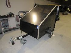 Single axel golf buggy trailer; Total length with hitch: 2300mm; Internal length 5ft x 1150mm (H)
