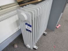 2 Oil filled office radiators