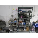 Steel shelving unit and contents