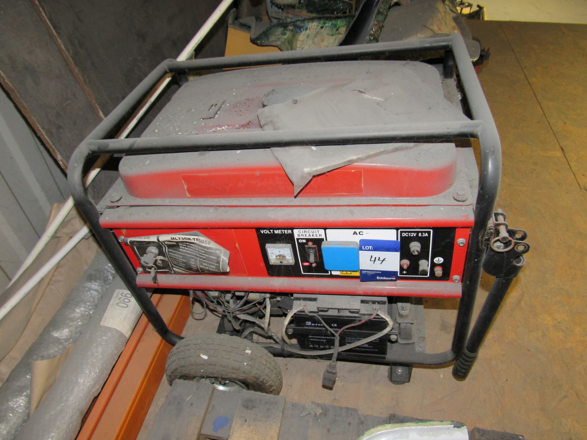 Portable single phase 5Kwh generator; ML73GT-TFG058 (stored at elevated height) - Image 2 of 3