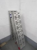 Pair of aluminium loading ramps; 230mm (W) x 2200mm (L)