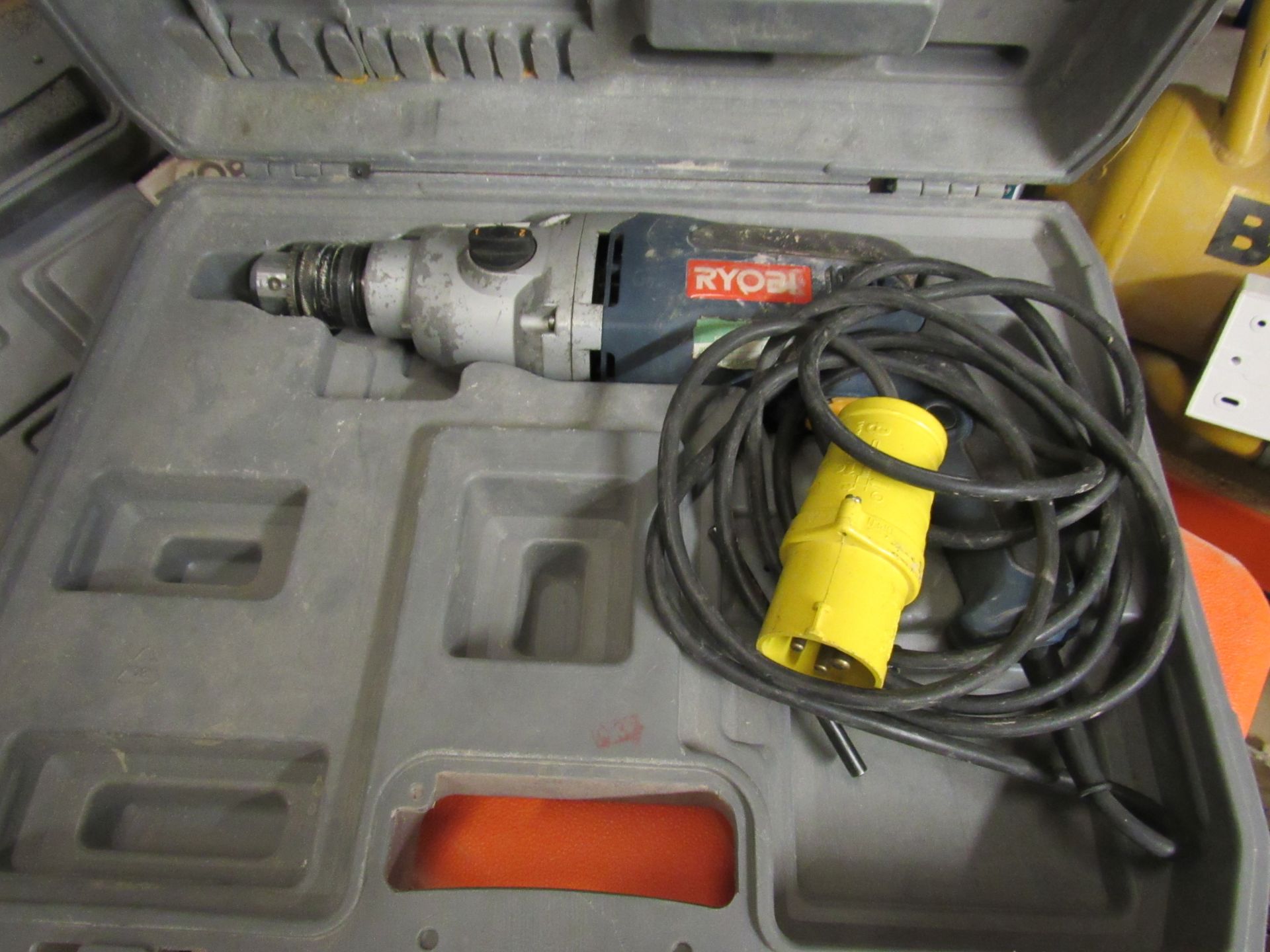 Ryobi drill with case 110v - Image 2 of 2