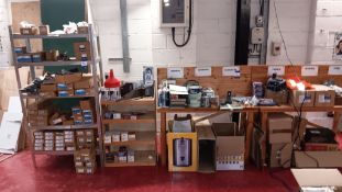 Quantities of various consumables and materials to