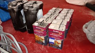 12 x 5 Litre Tins and 2 x 25 Litre Containers of B