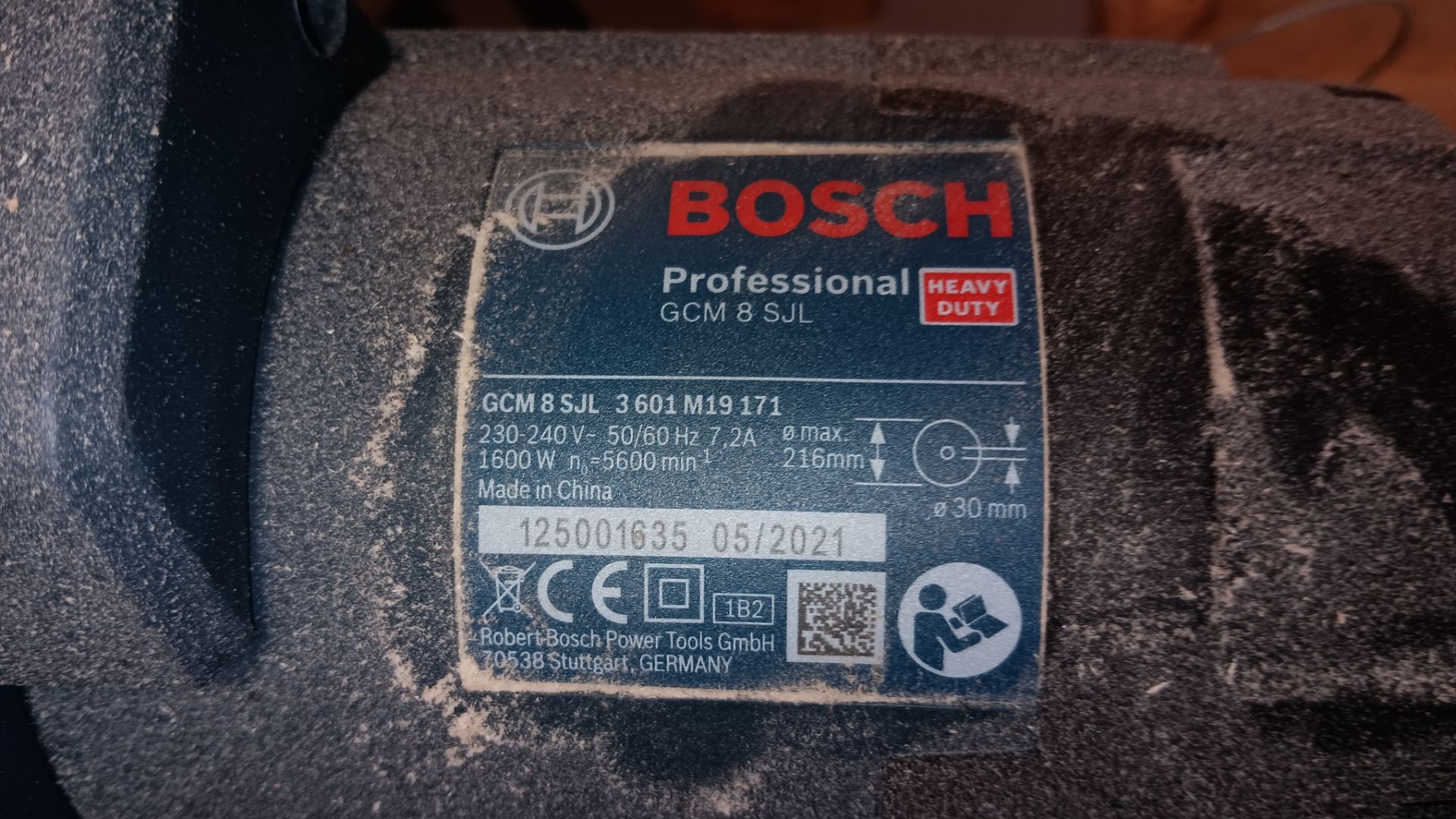Bosch GCM 8 SJL Sliding Mitre Saw (May 2021) S/N 125001635, 240v - Image 3 of 3