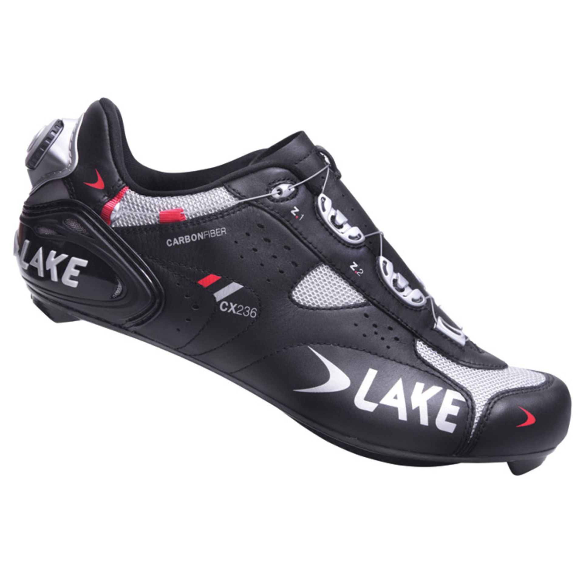 Lake CX236 Black Road Cycling Shoes, Size 48 – (3