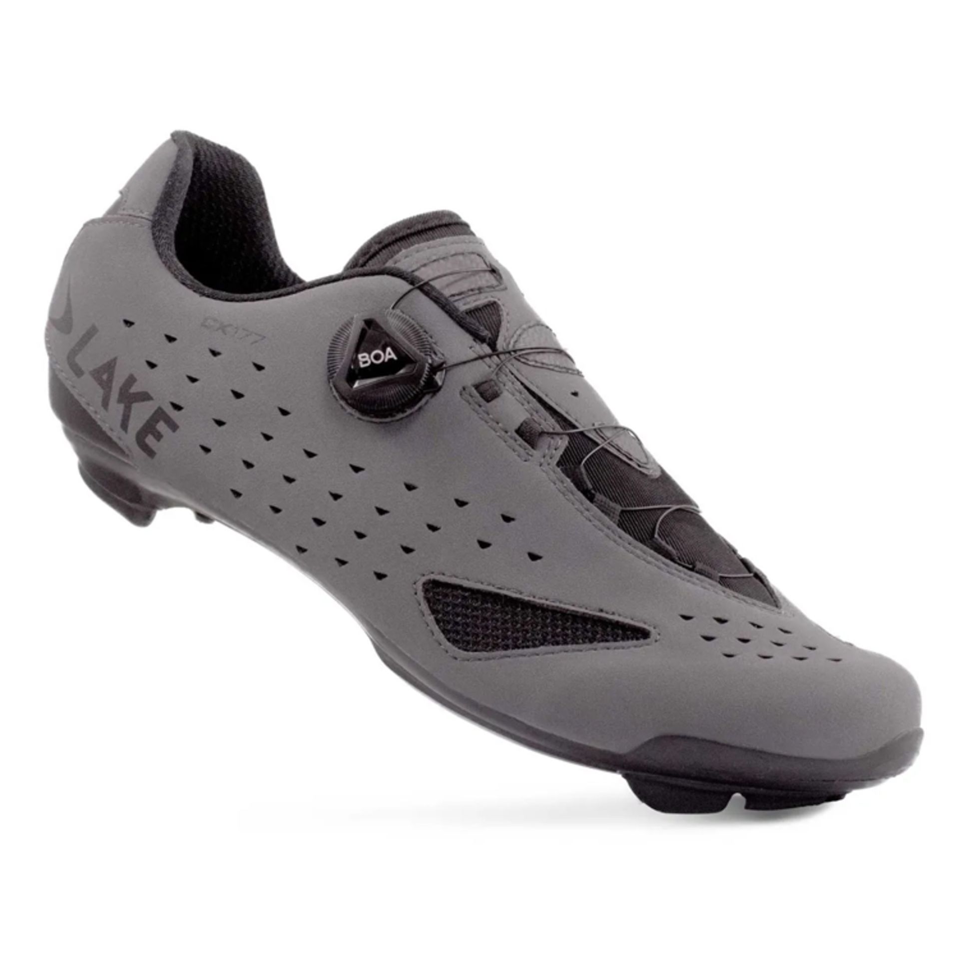 Lake Men's Grey BOA CX177 Road Cycling Shoes, Size