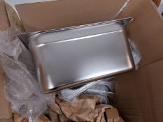 2 x Boxes of baine marie steel tubs (Vogue) to inc
