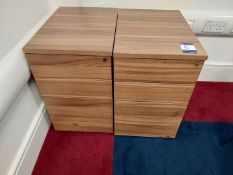 2 x 3 drawer pedestals, 1 x 2 door cabinet