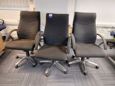 3 x Upholstered executive office chairs