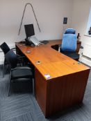 Executive office furniture to include right hand c