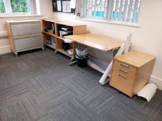 Various office furniture to include 1 x pedestal d